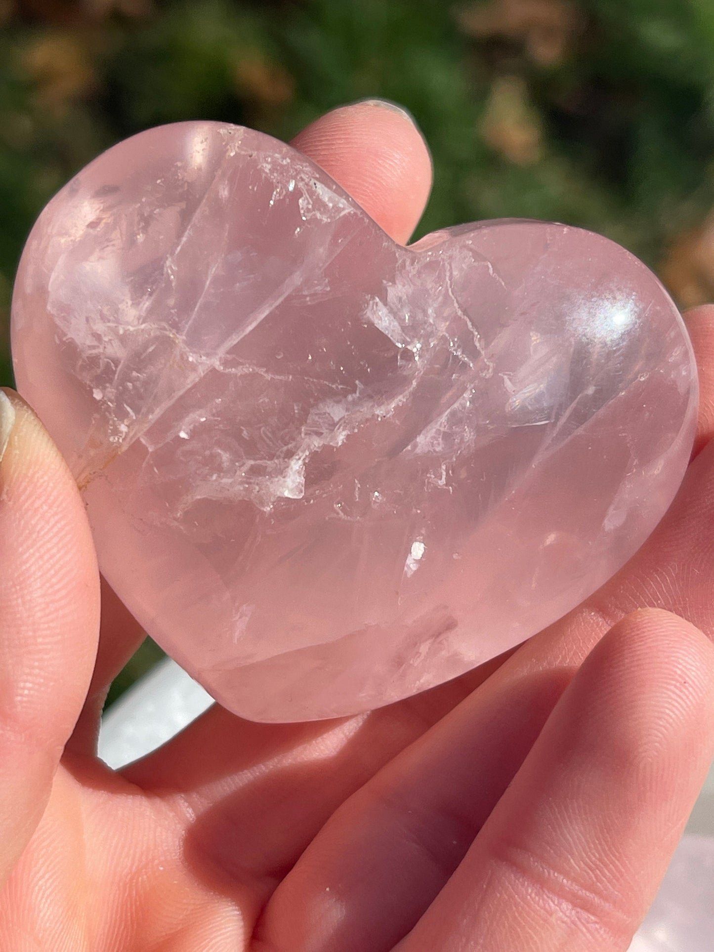1 Rose Quartz Heart Palm Stone