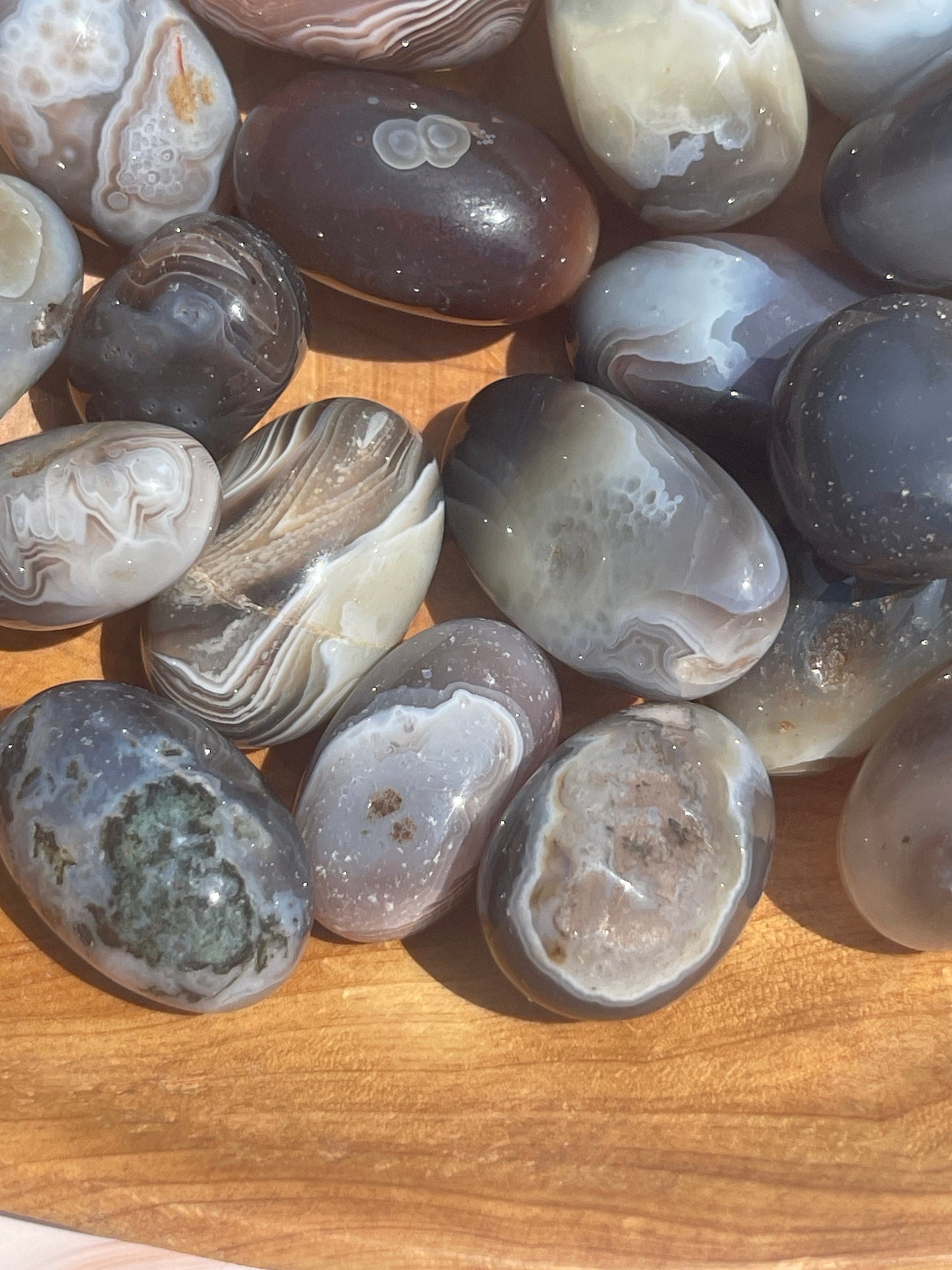Banded Botswana Agate Tumbled Stone: Meditation Crystal