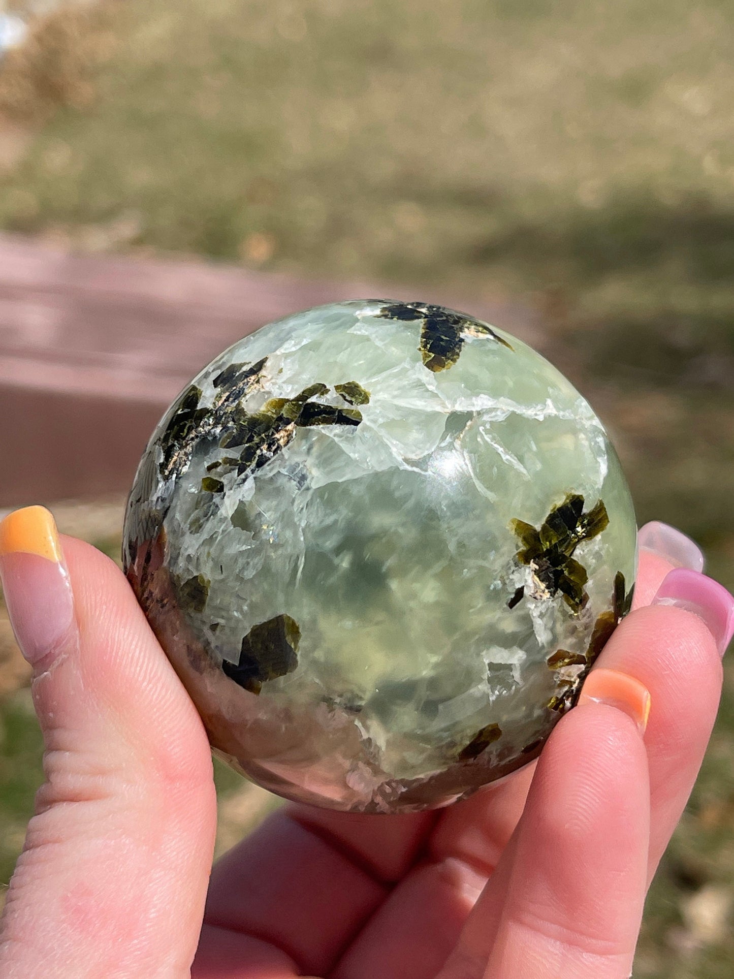 Prehnite Crystal Sphere
