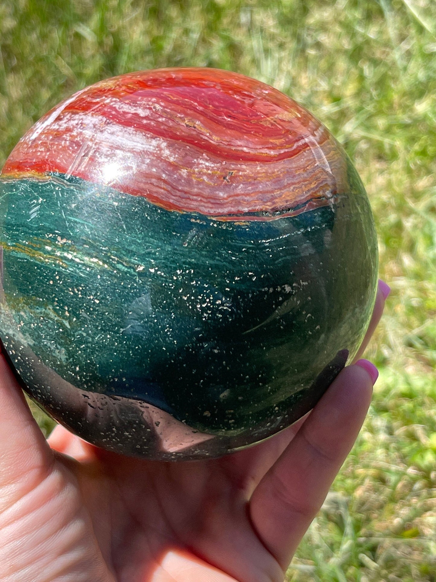 Xxl ocean jasper sphere