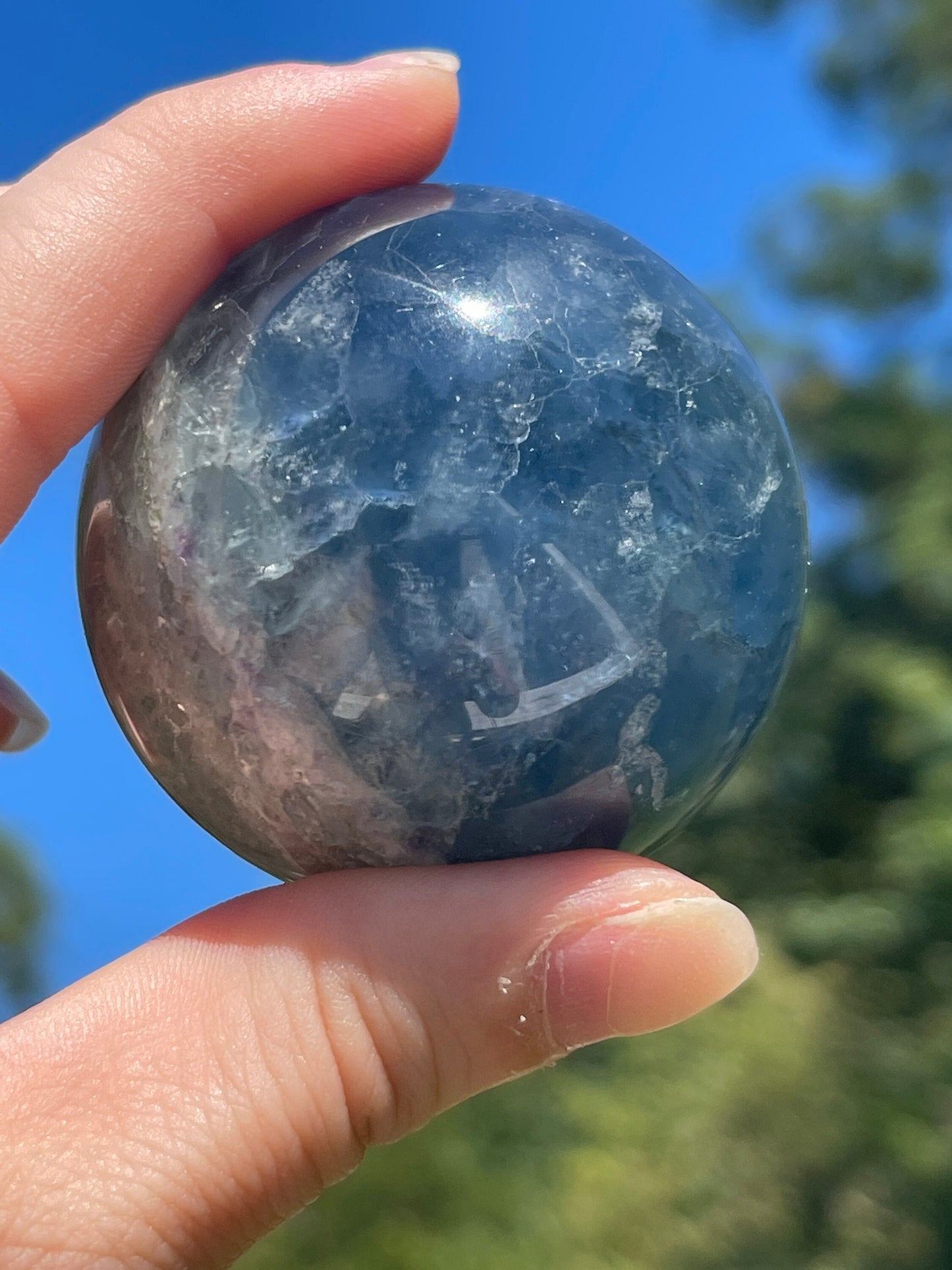 Blue and Green Fluorite Sphere