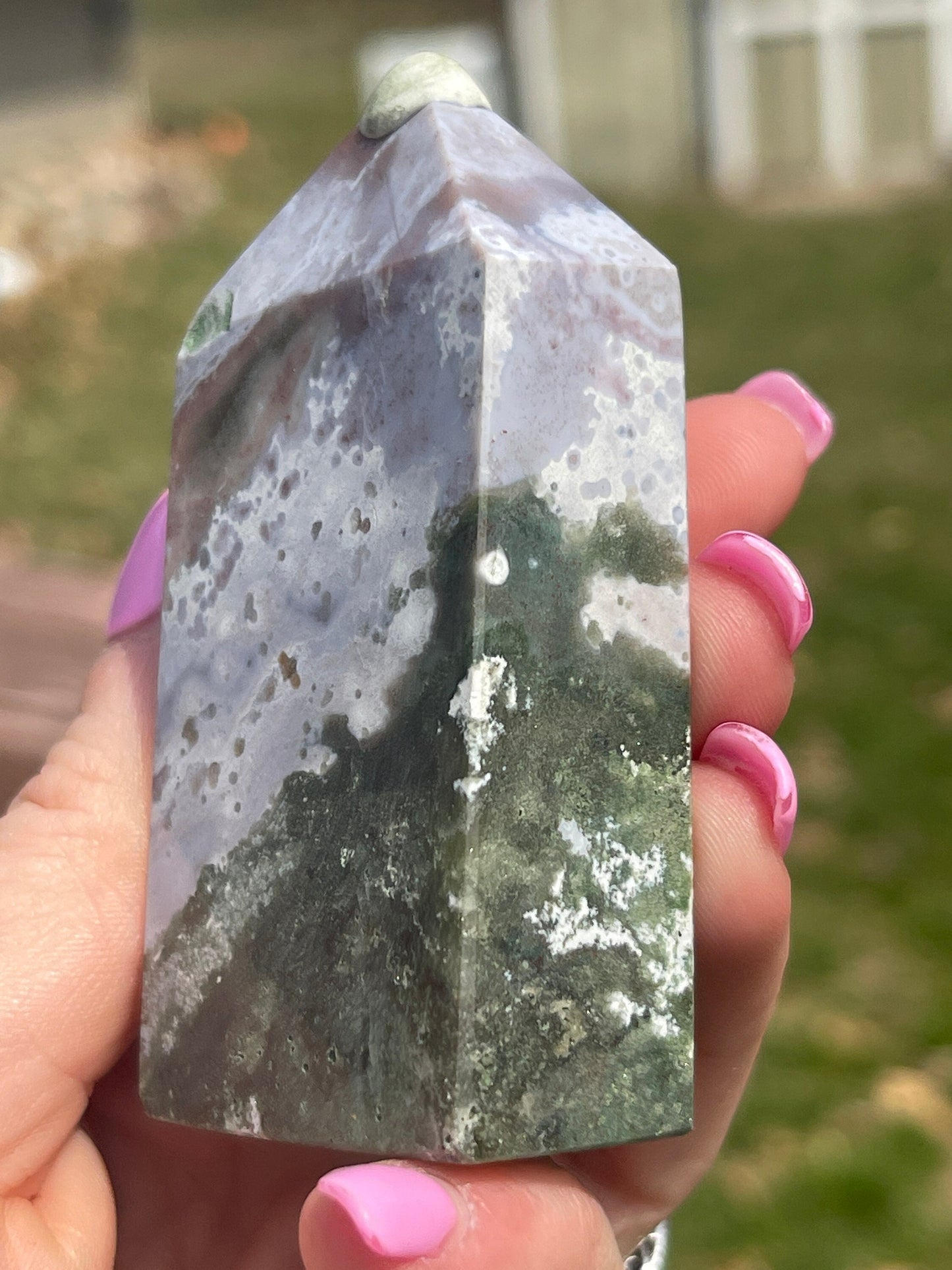Ocean Jasper Crystal Tower