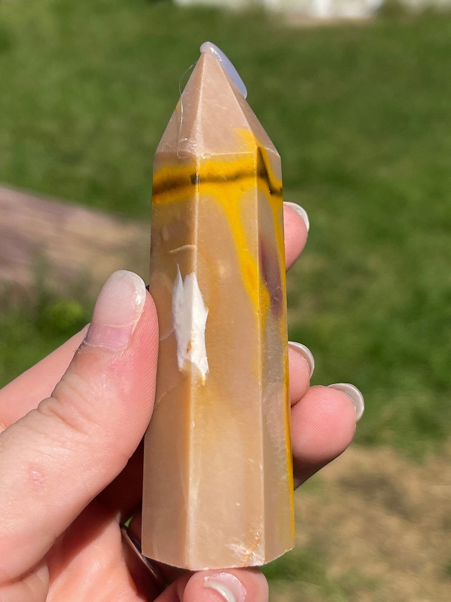 Mookaite Jasper Crystal Tower: Australian Carved Stone