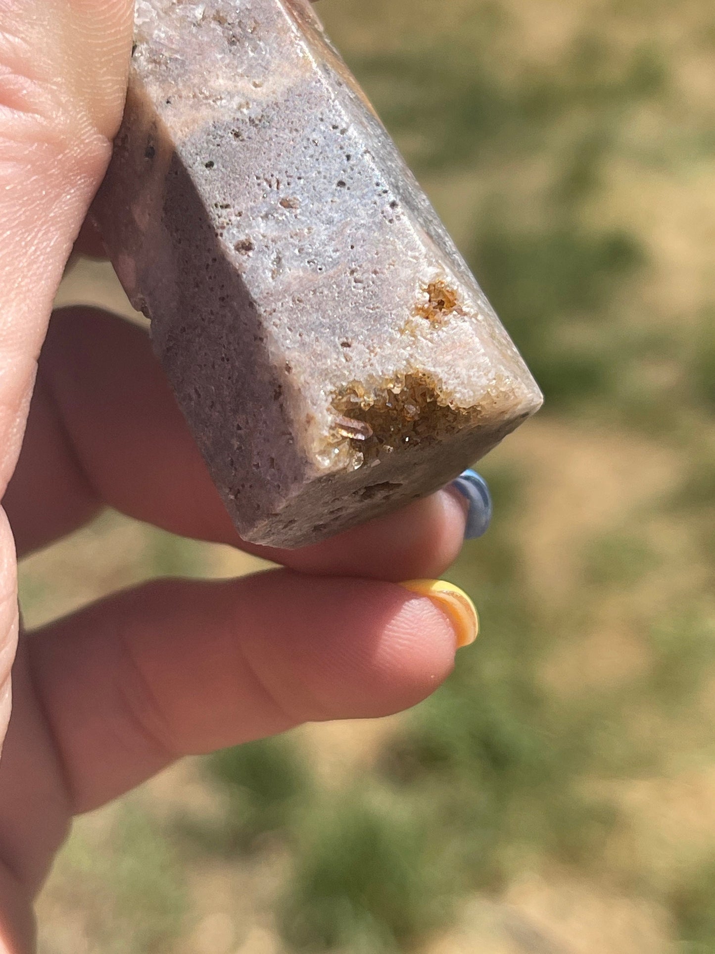 Druzy Sphalerite Tower with Pyrite: Reiki Healing Crystal