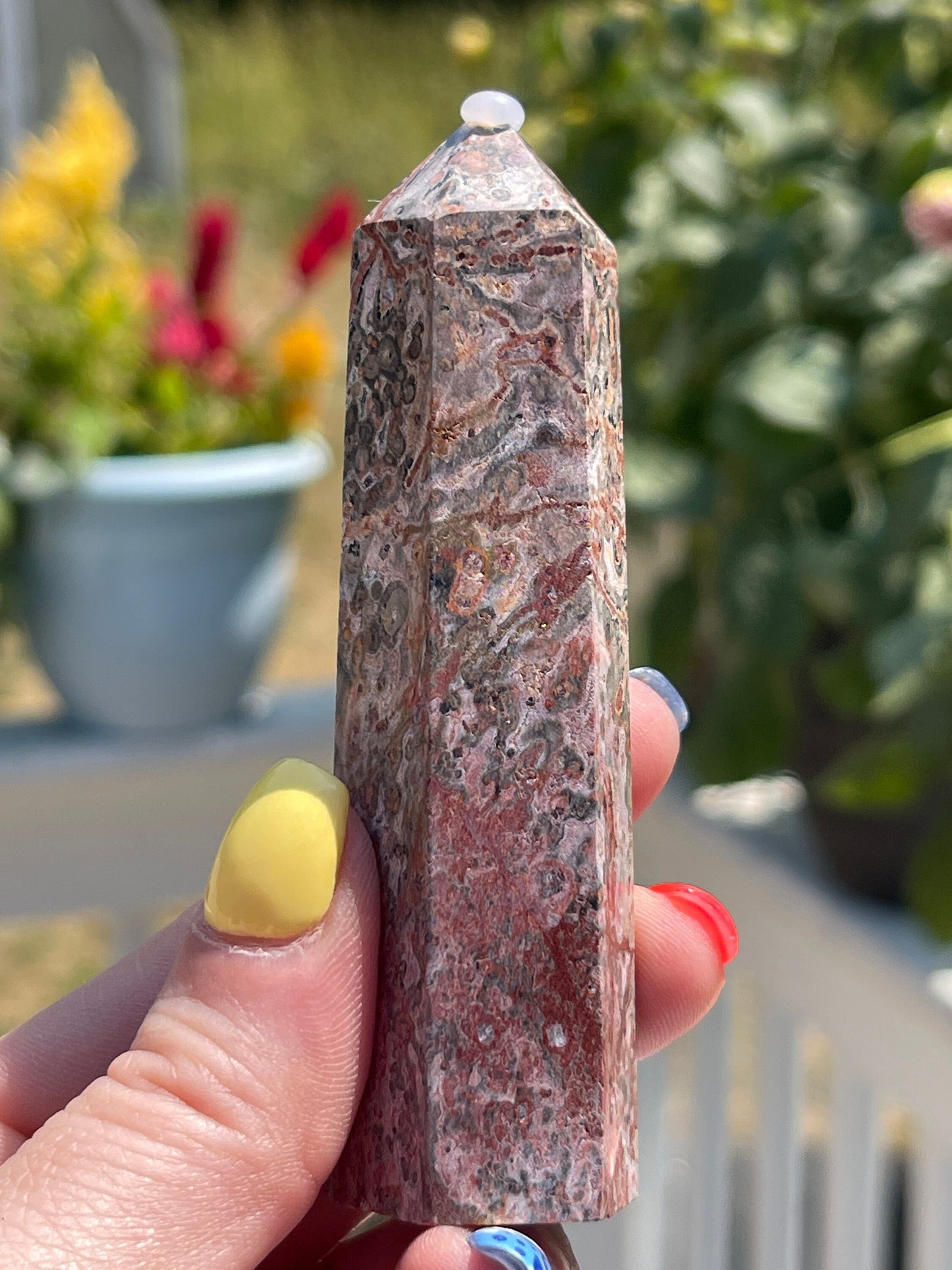 Leopard Skin Jasper Crystal Tower
