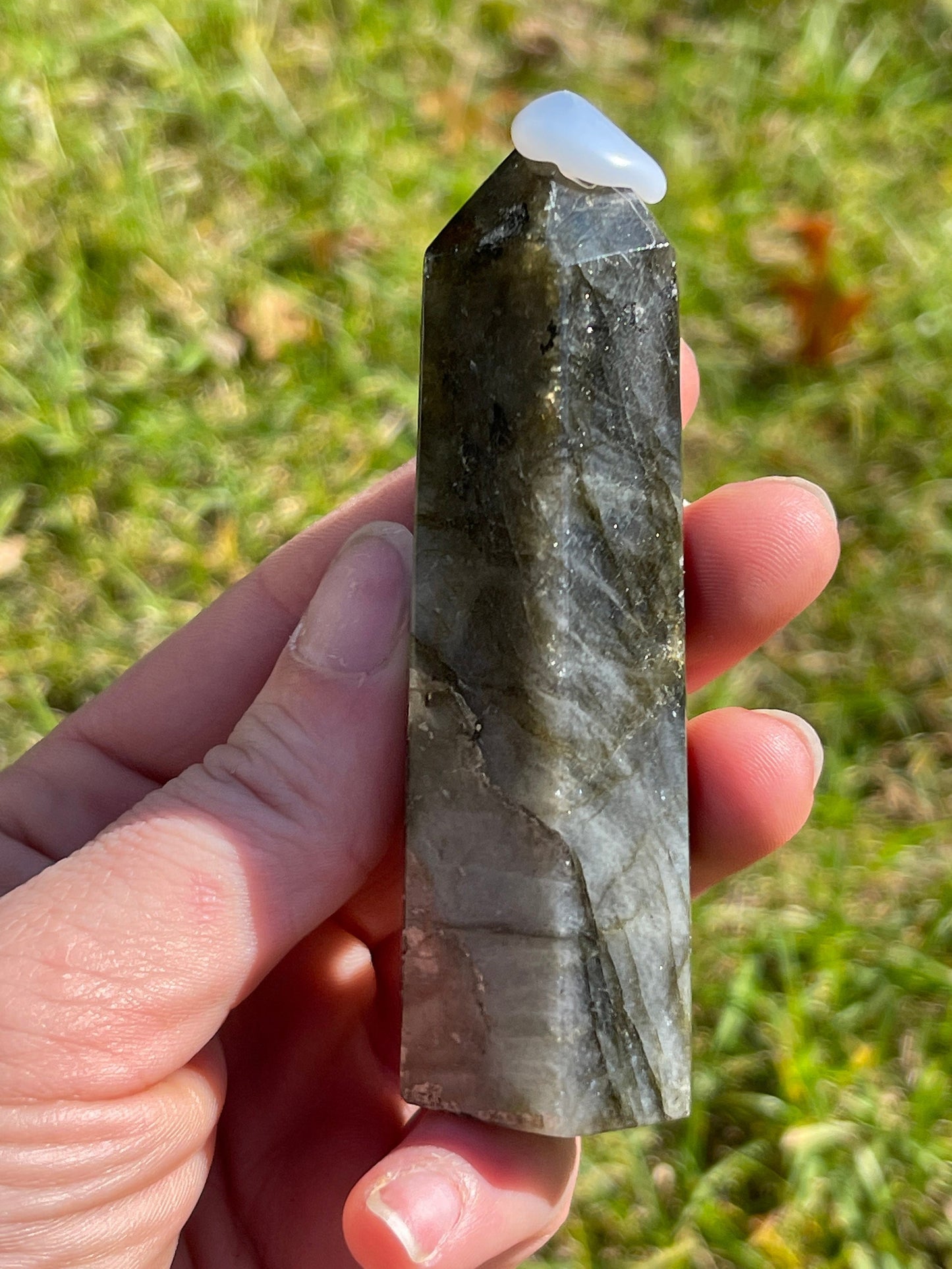 Blue Flash Labradorite Crystal Tower