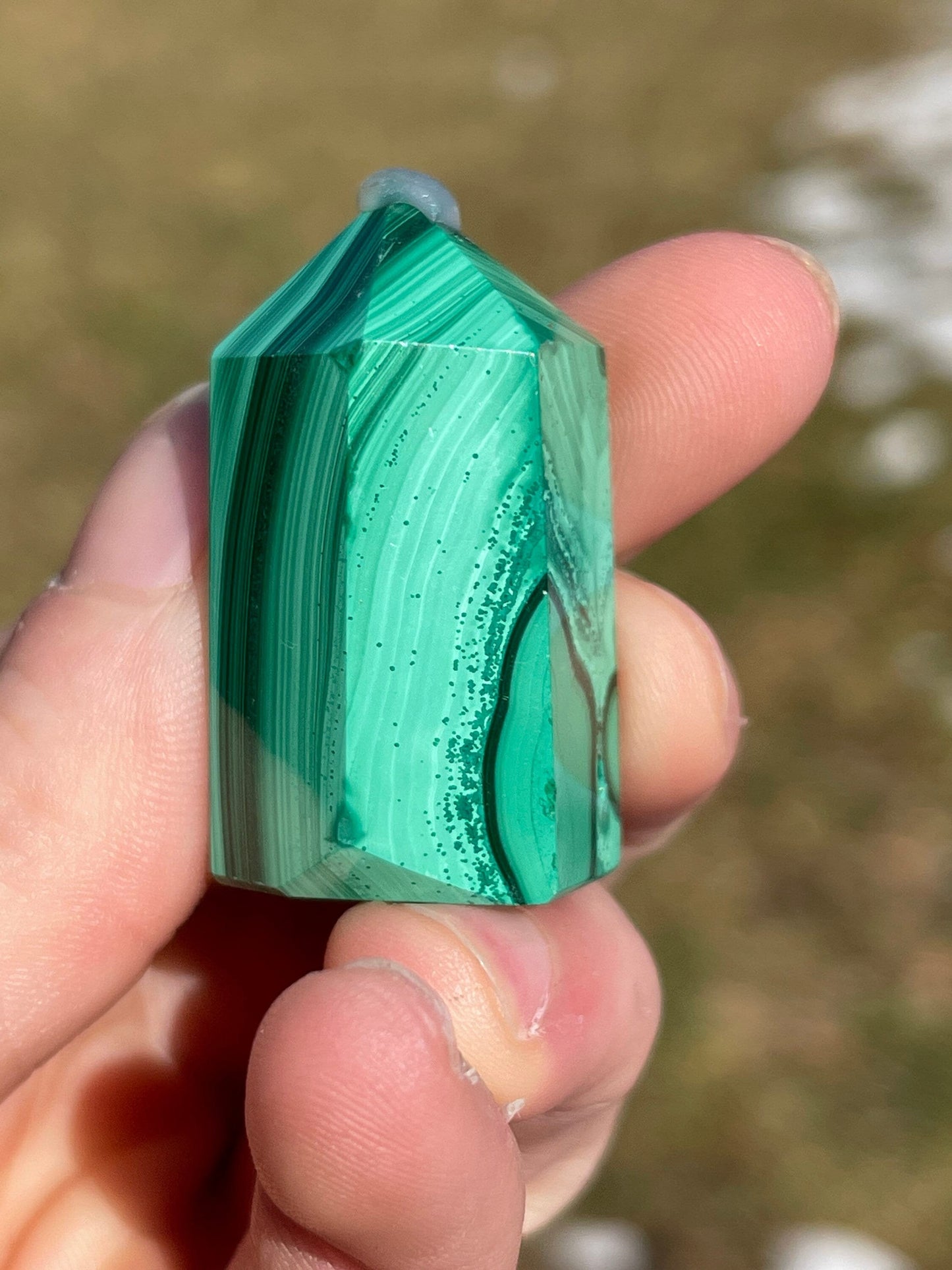Mini Malachite Crystal Point Tower
