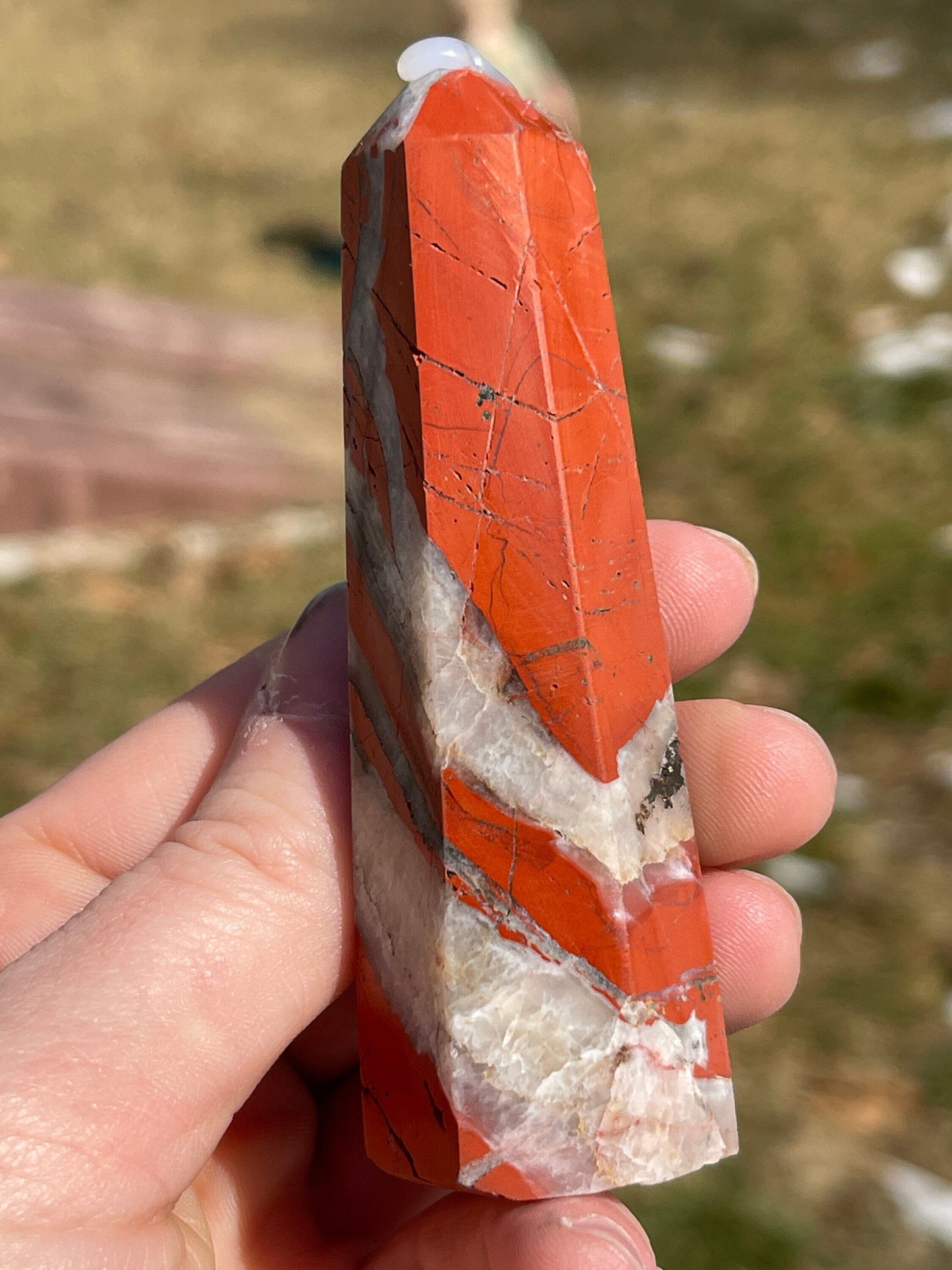 Red Jasper Crystal Tower