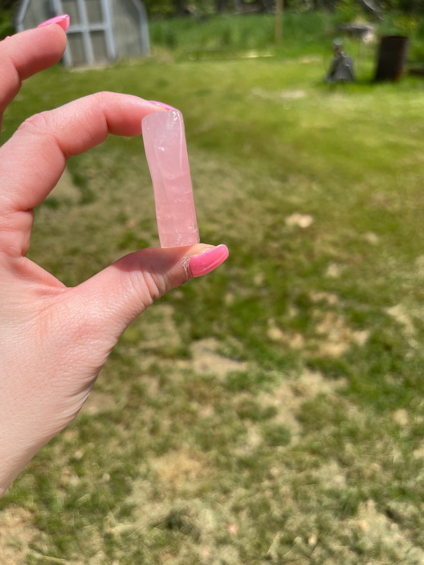 Rose Quartz Crystal Cat Carving: Meditation Stone, Animal Figurine