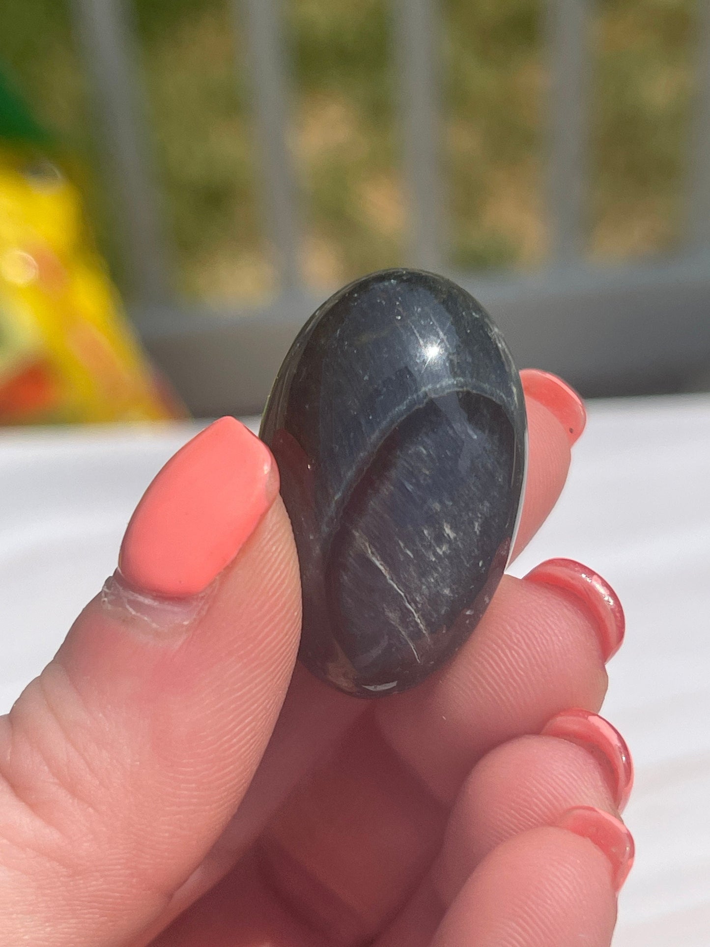Blue Tiger Eye Tumbled Stone: Chakra Meditation Crystal