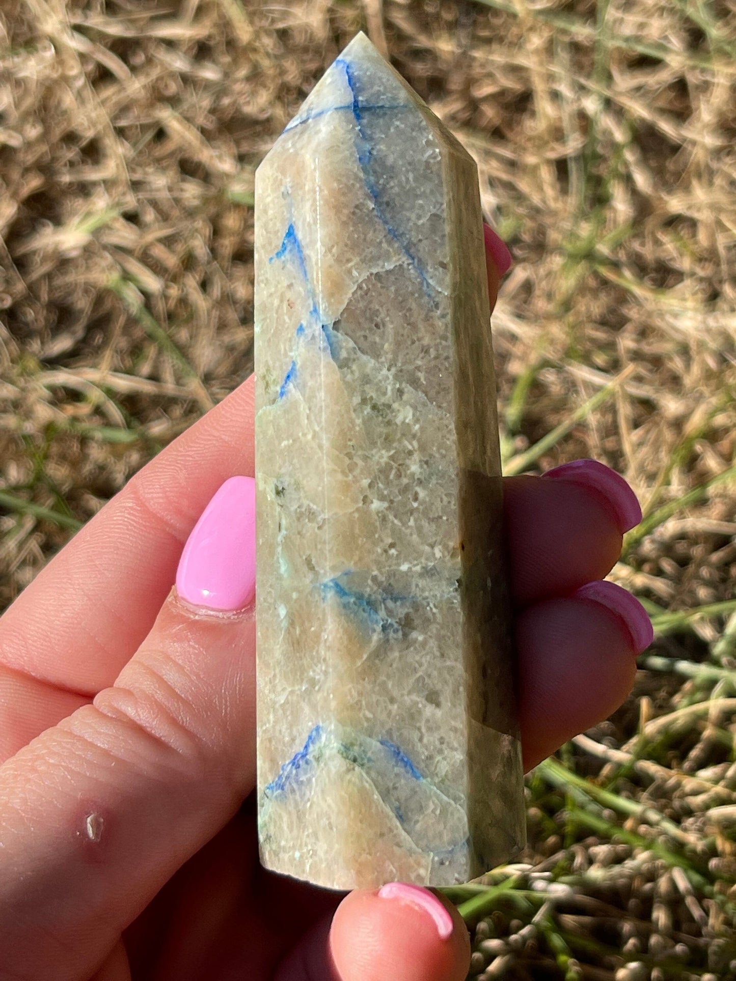 Fynchenite Chrysocolla Crystal Tower: Tranquility Stone
