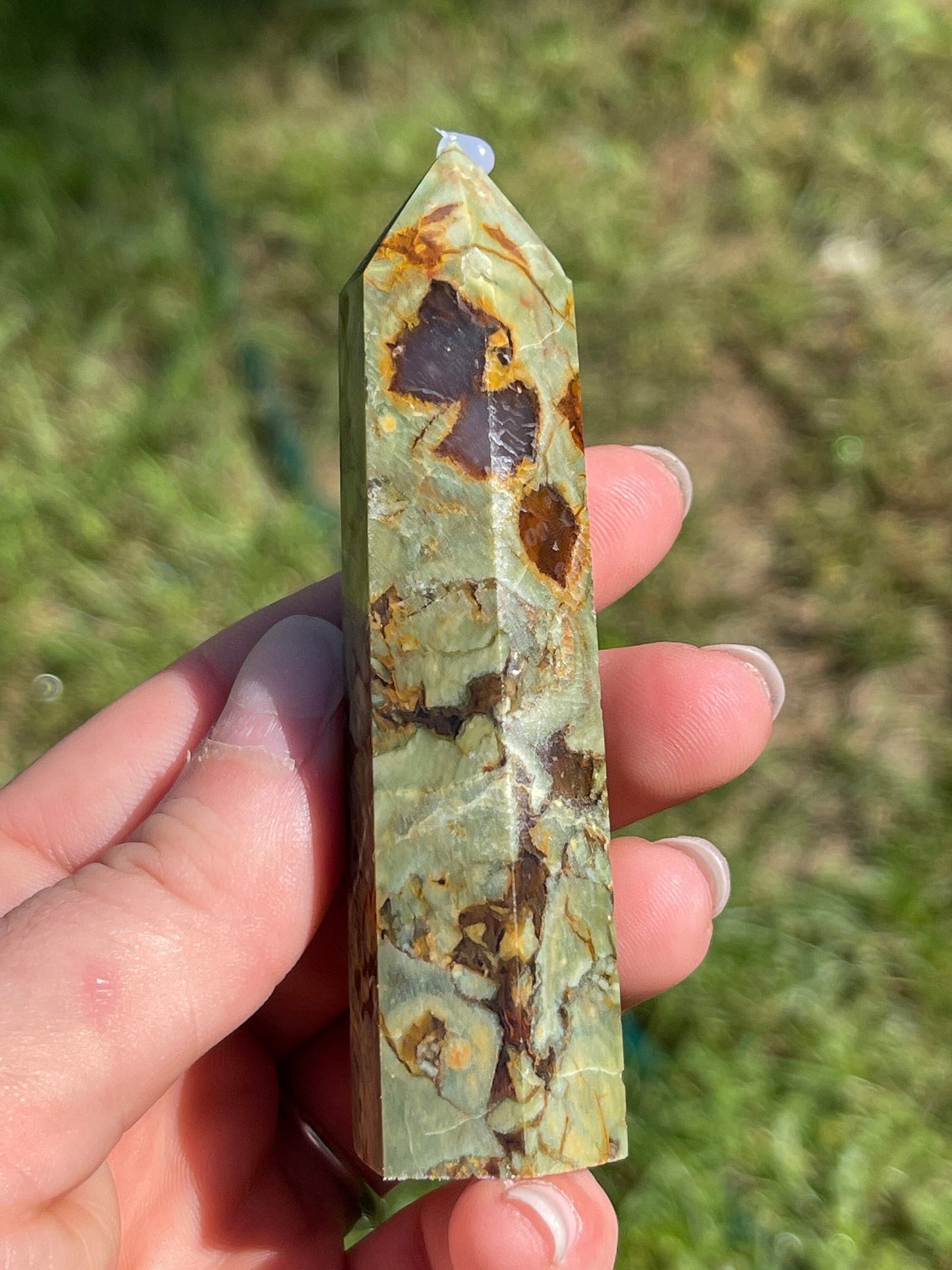 Rainforest Rhyolite Jasper Crystal Tower