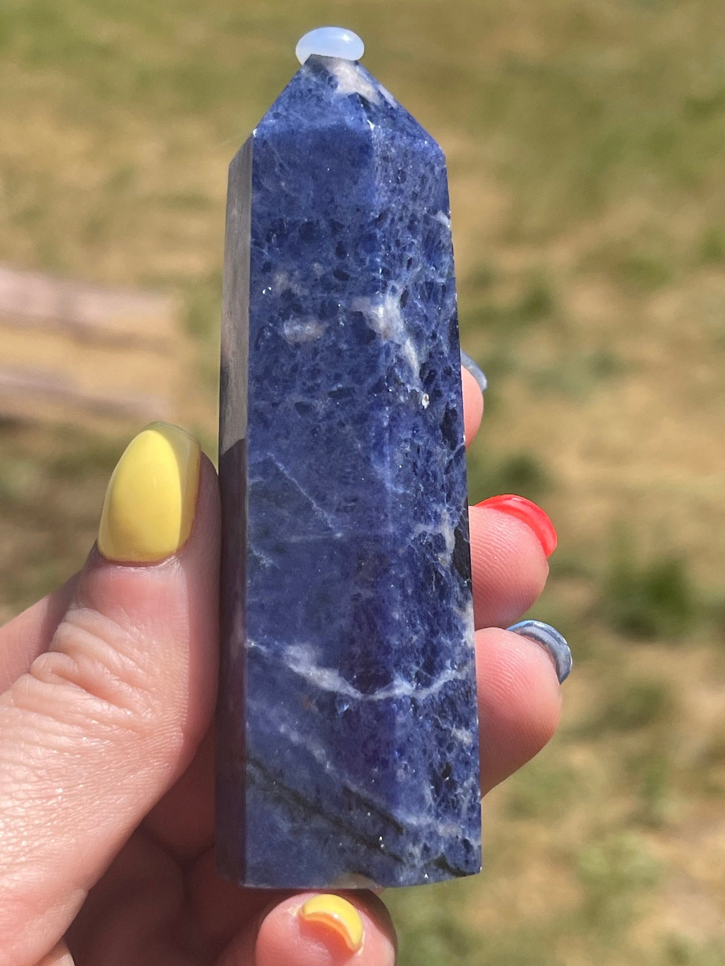 Sodalite Tower: Reiki Healing Crystal Obelisk