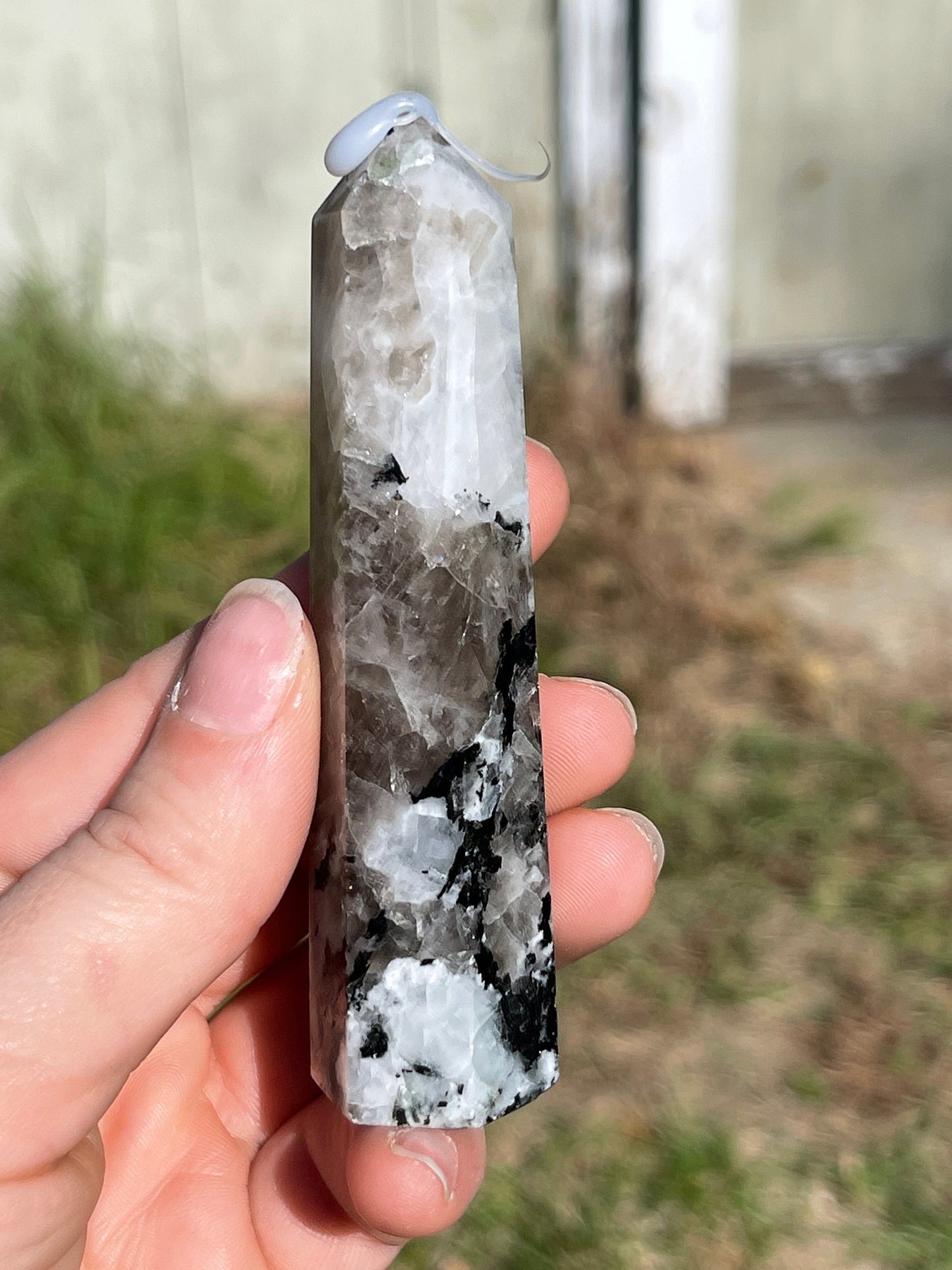 Rainbow Moonstone Crystal Tower