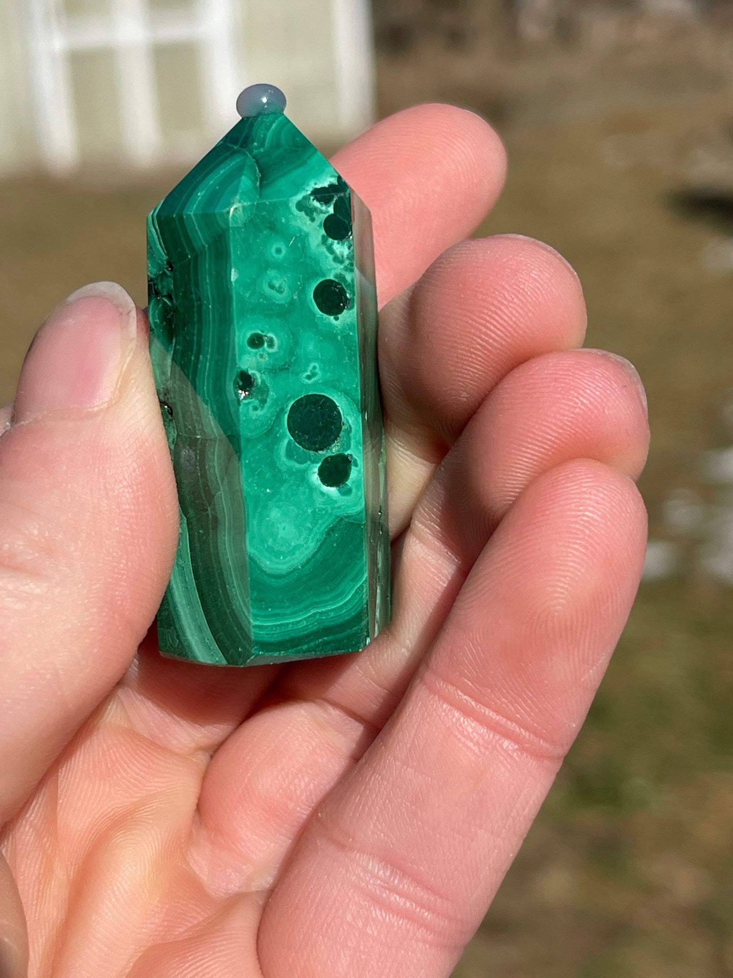 Mini Malachite Crystal Tower
