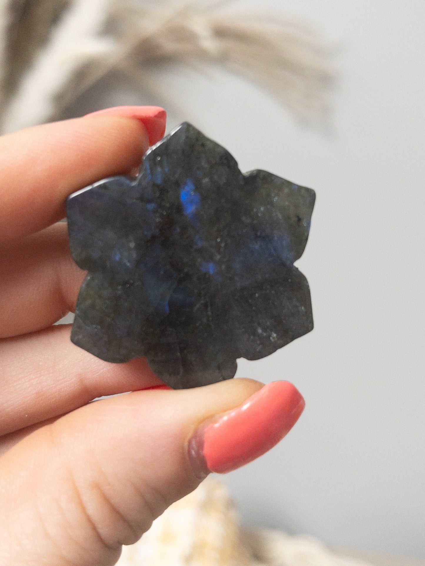 Labradorite Crystal Flower: Anxiety Relief Stone