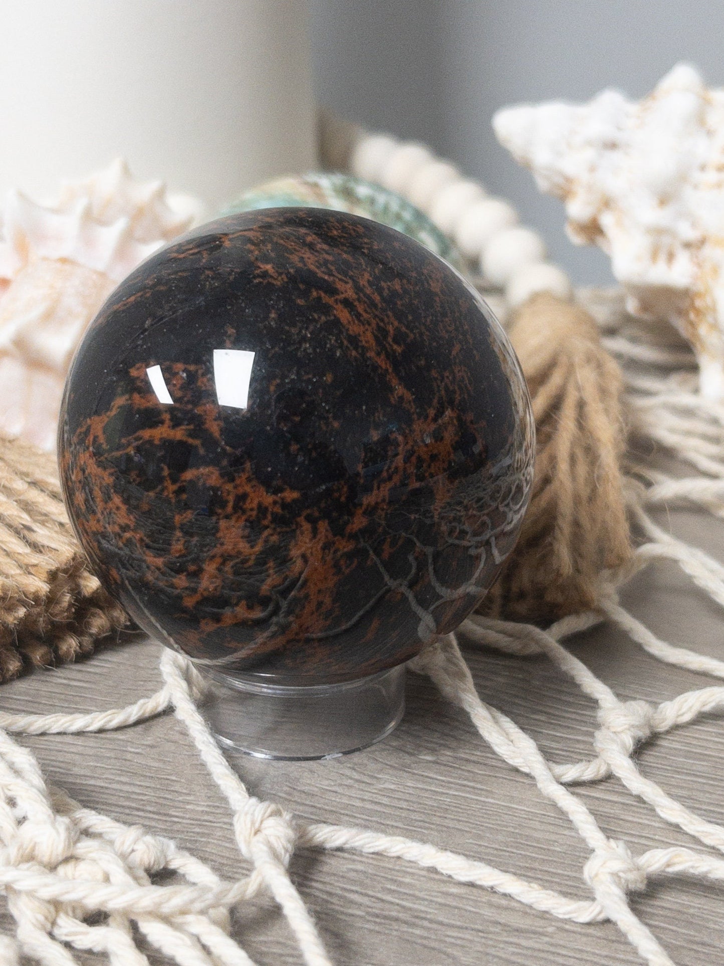 Large Mahogany Obsidian Sphere