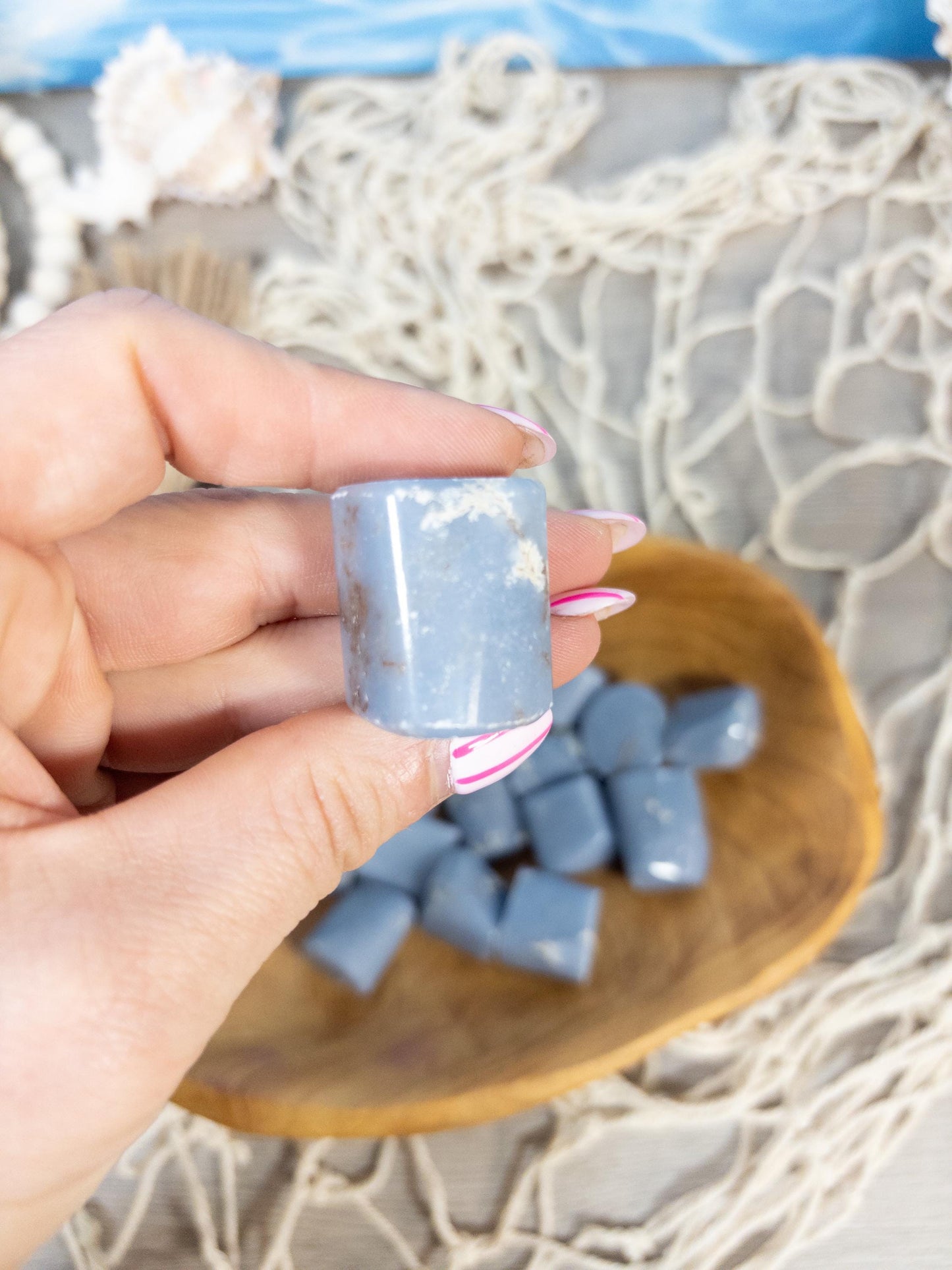 Angelite Crystal Tumbled Stone