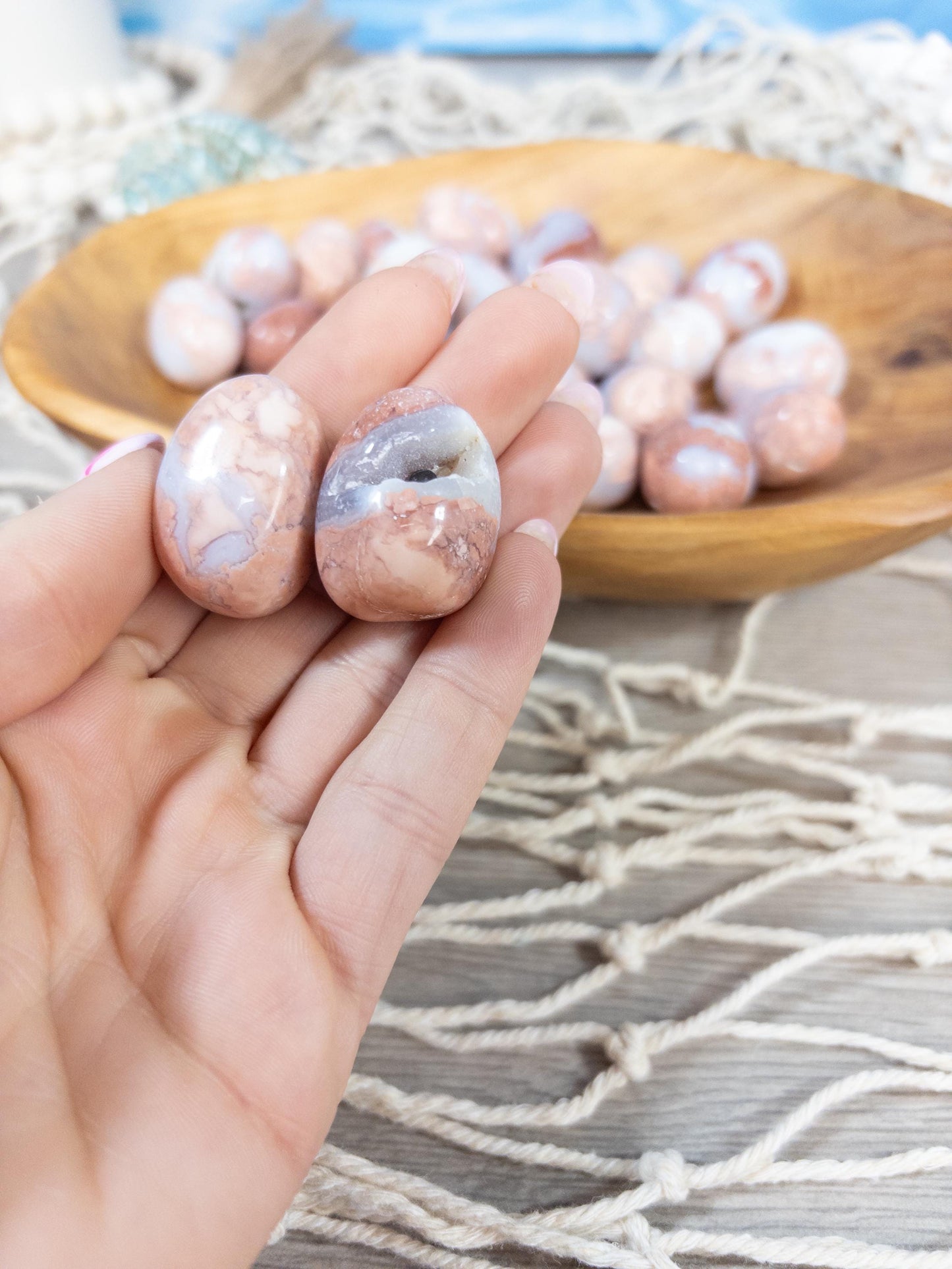 Cotton Candy Agate Tumbled Stone