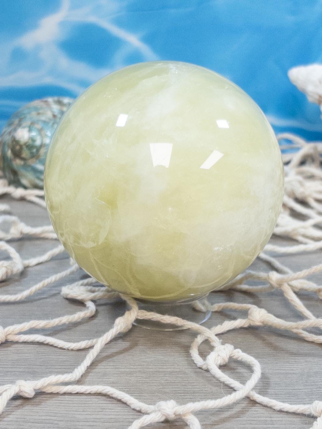 Lemon Calcite Crystal Sphere