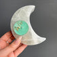 Moon Selenite Crystal Candle Holder