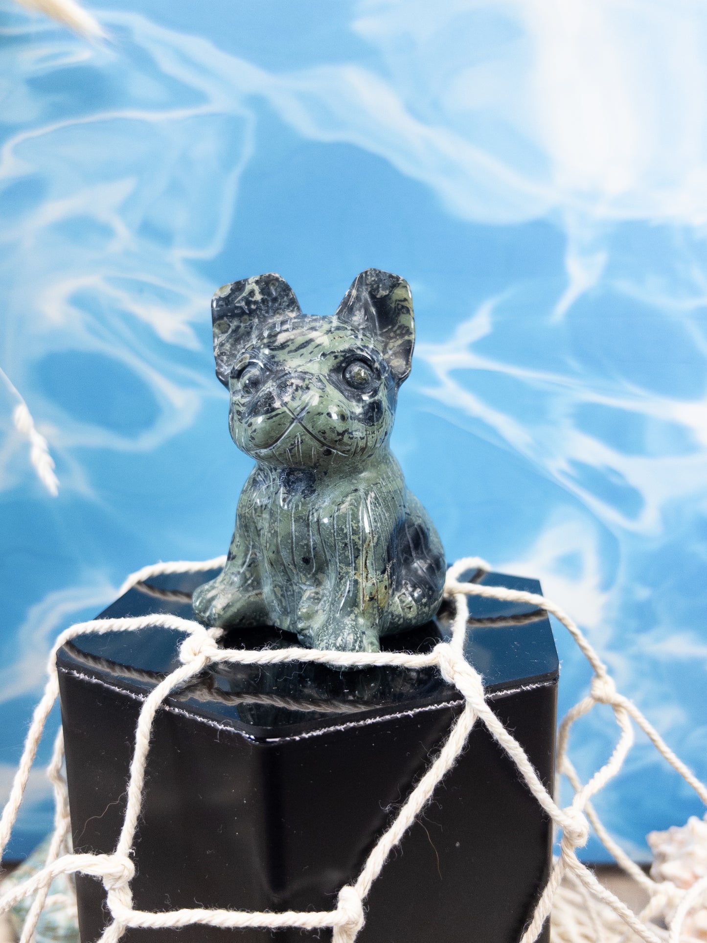 Kambamba Jasper French Bulldog Carving