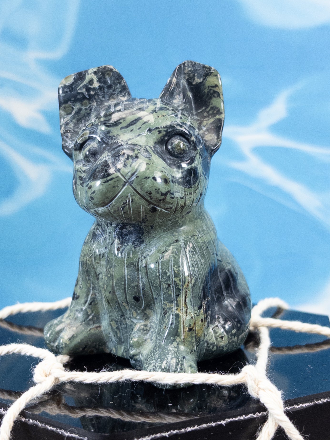 Kambamba Jasper French Bulldog Carving