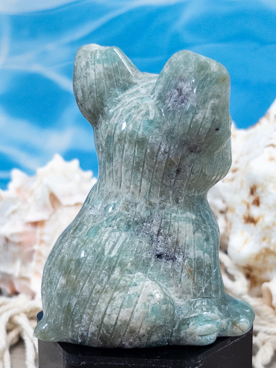 Ammonite French Bulldog Carving