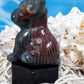 Bloodstone French Bulldog Carving