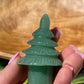 Green Chalcedony Christmas Tree Carving