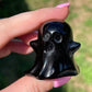 Black Obsidian Halloween Ghost Carving