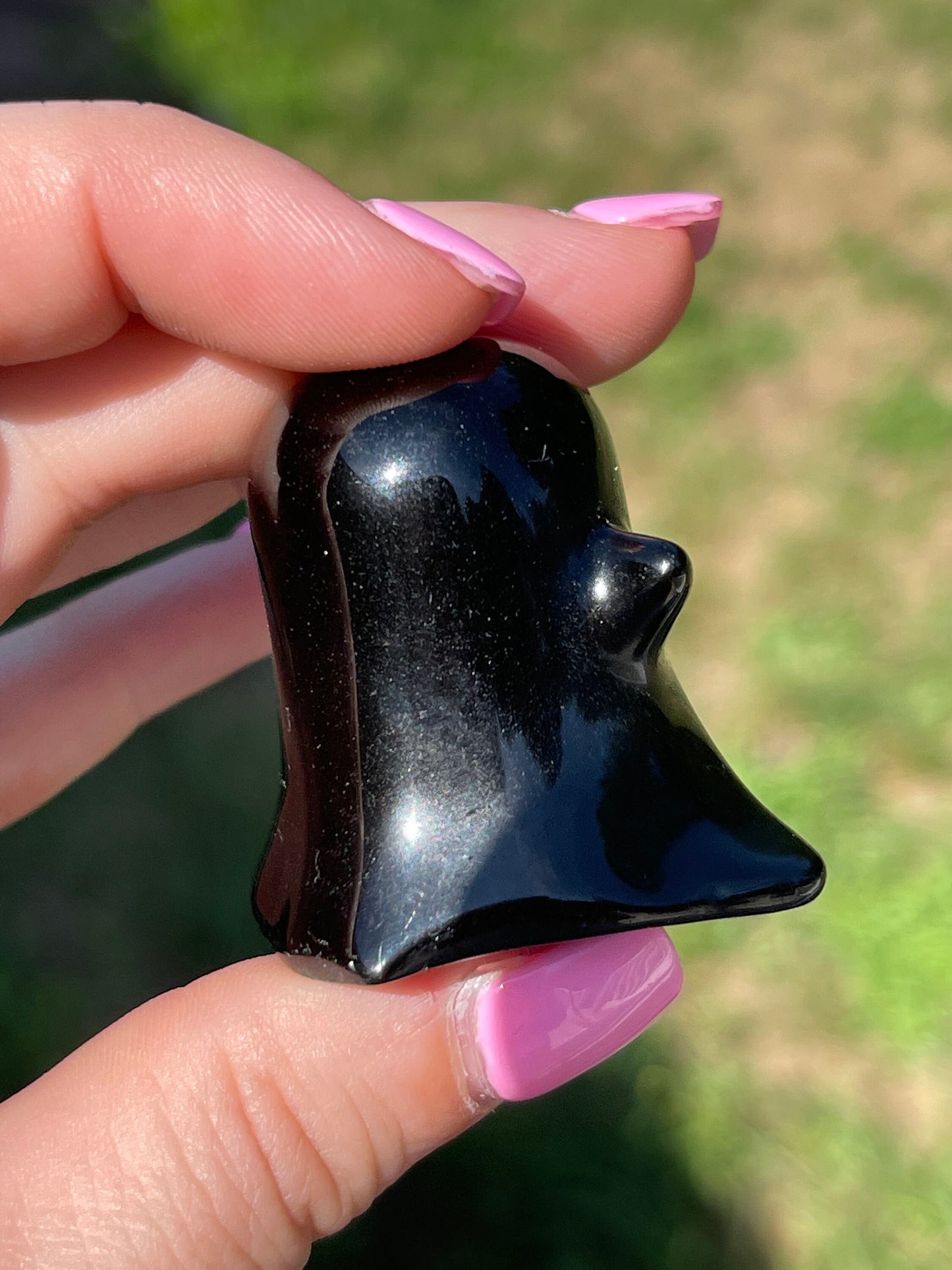 Black Obsidian Halloween Ghost Carving