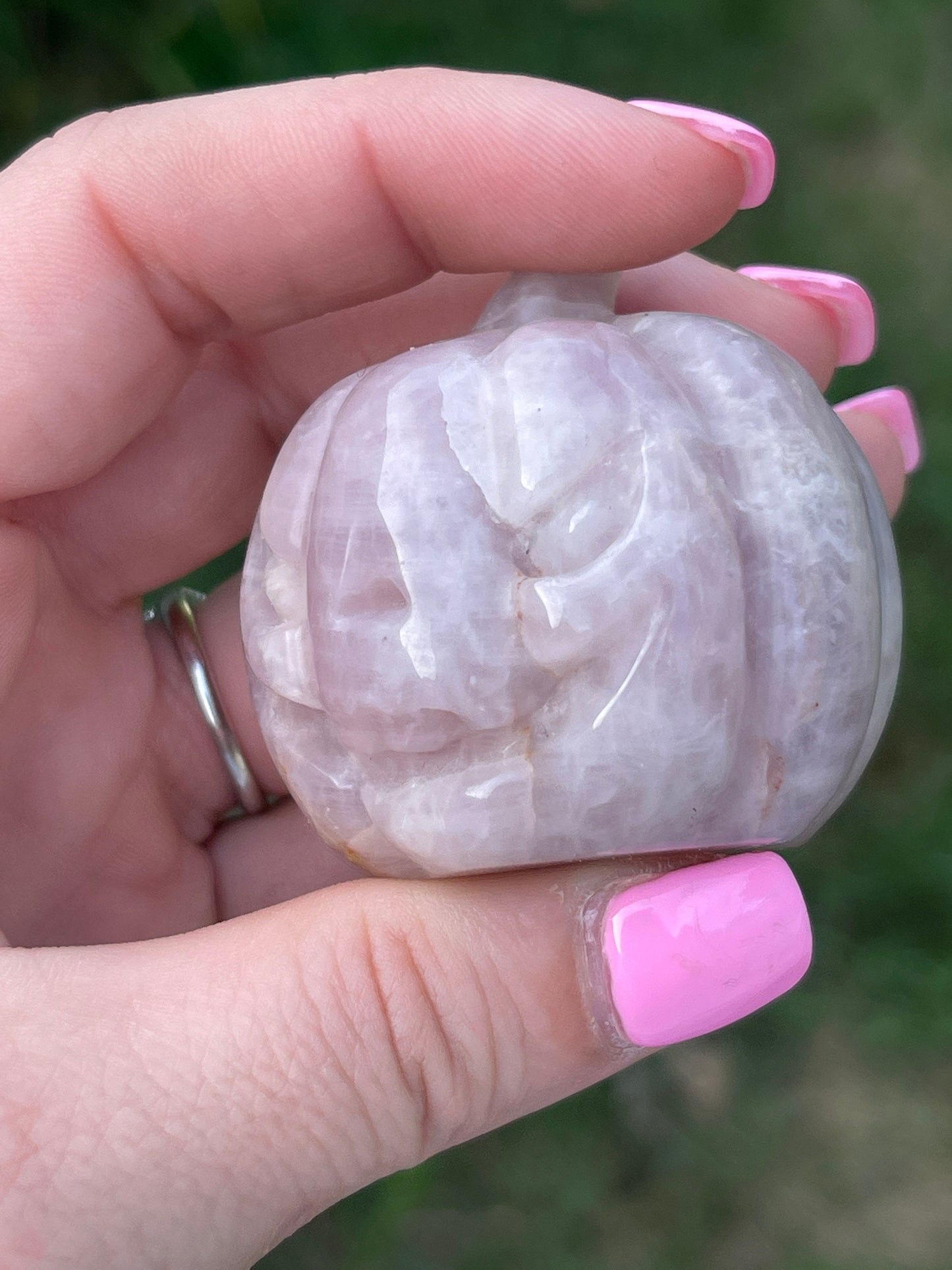 Rose Quartz Halloween Pumpkin Carving
