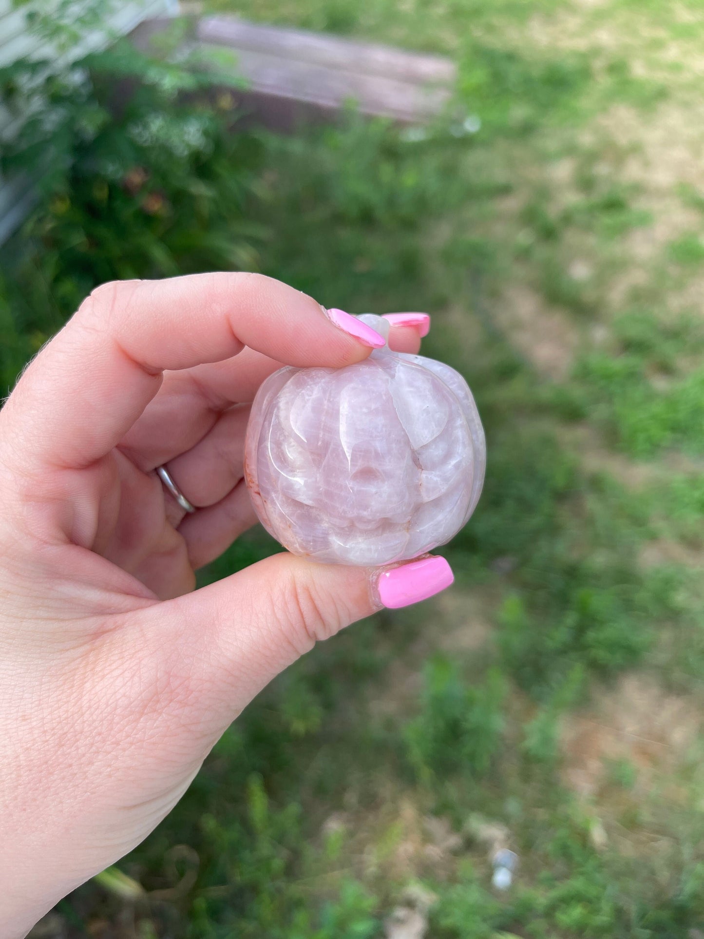 Rose Quartz Halloween Pumpkin Carving