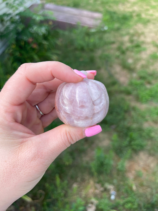 Rose Quartz Halloween Pumpkin Carving