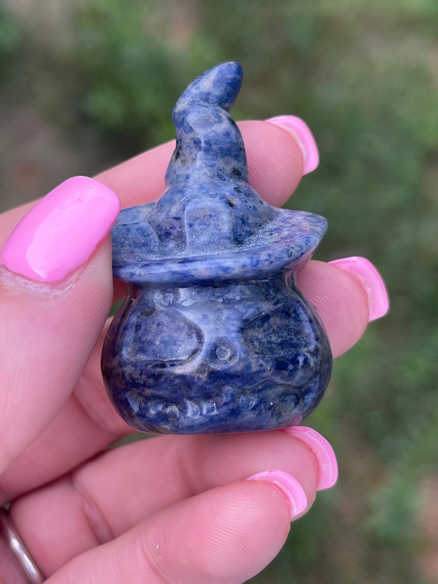 Sodalite Halloween Pumpkin Carving
