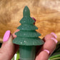 Green Chalcedony Christmas Tree Carving