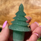 Green Chalcedony Christmas Tree Carving