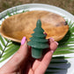 Green Chalcedony Christmas Tree Carving