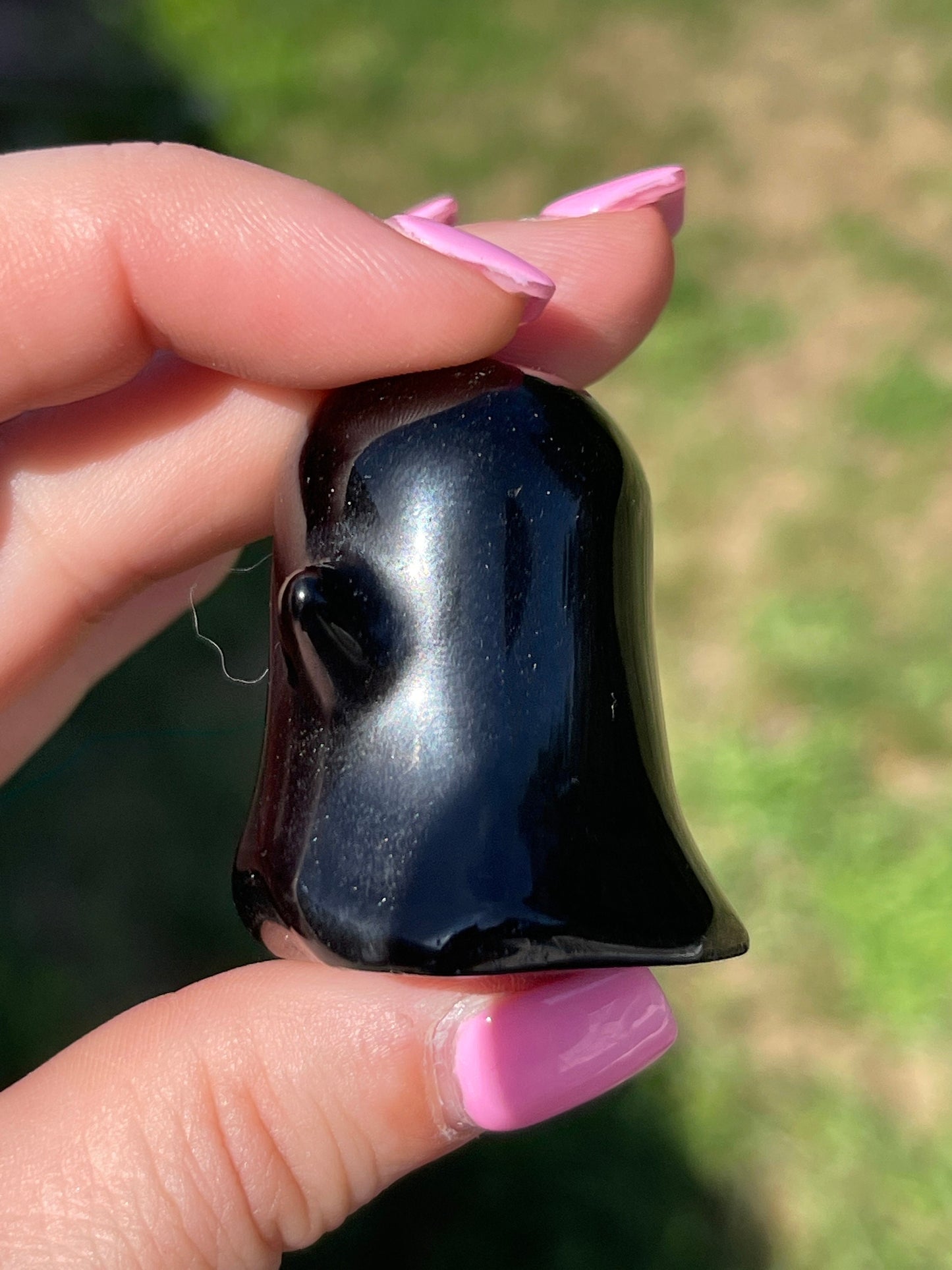 Black Obsidian Halloween Ghost Carving