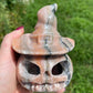 Large Calcite Pumpkin with Witch Hat