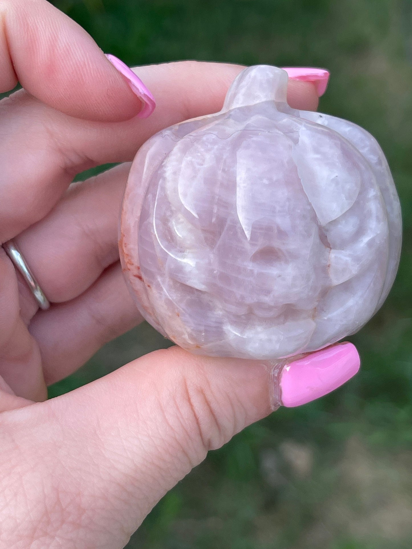 Rose Quartz Halloween Pumpkin Carving
