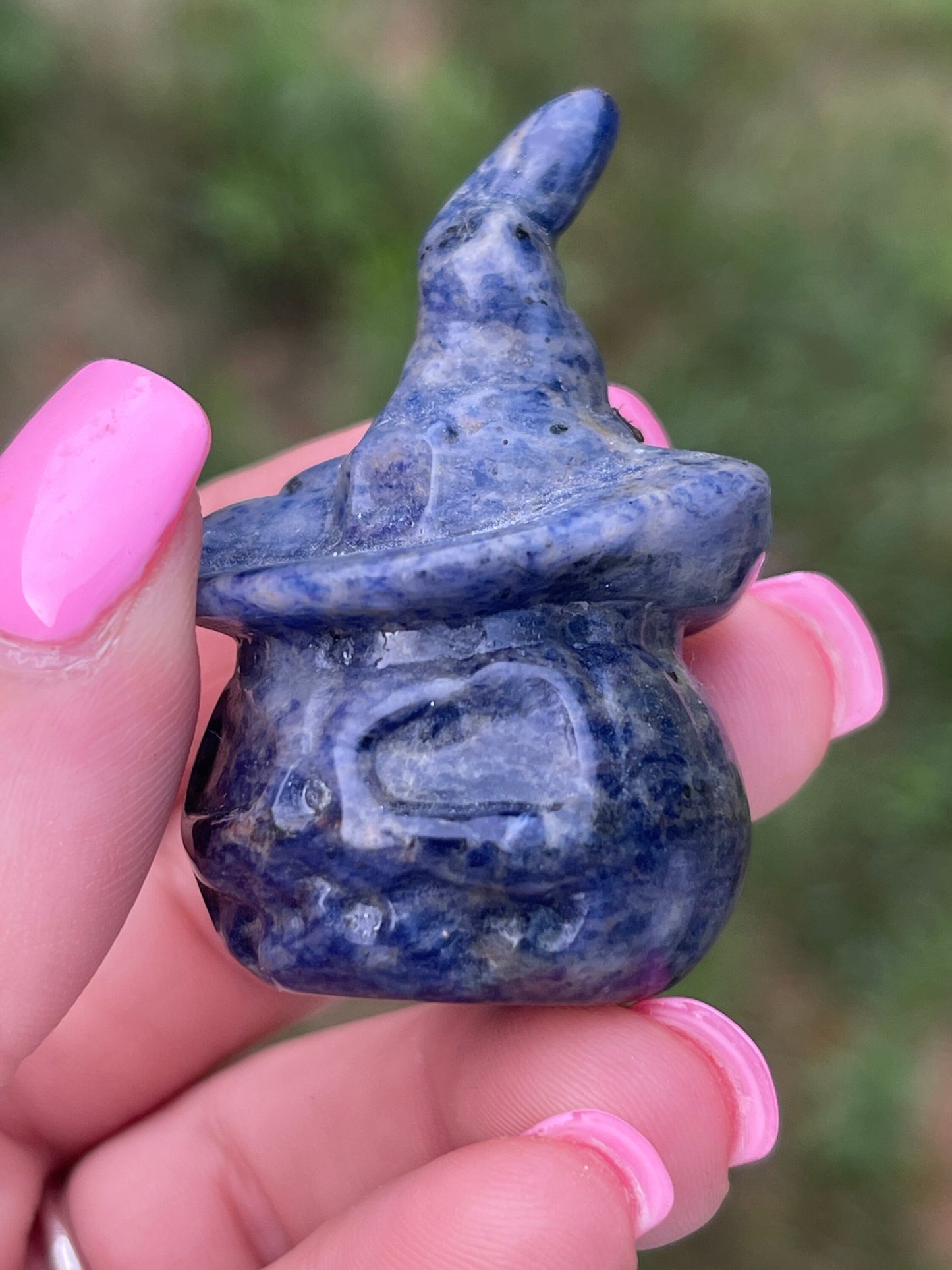 Sodalite Halloween Pumpkin Carving