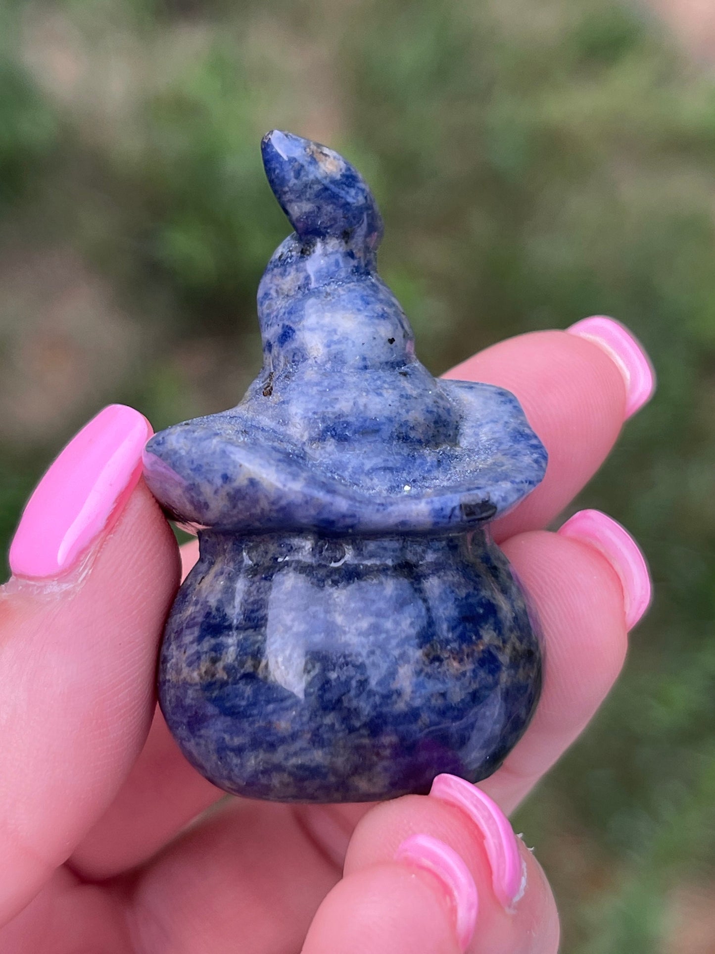 Sodalite Halloween Pumpkin Carving