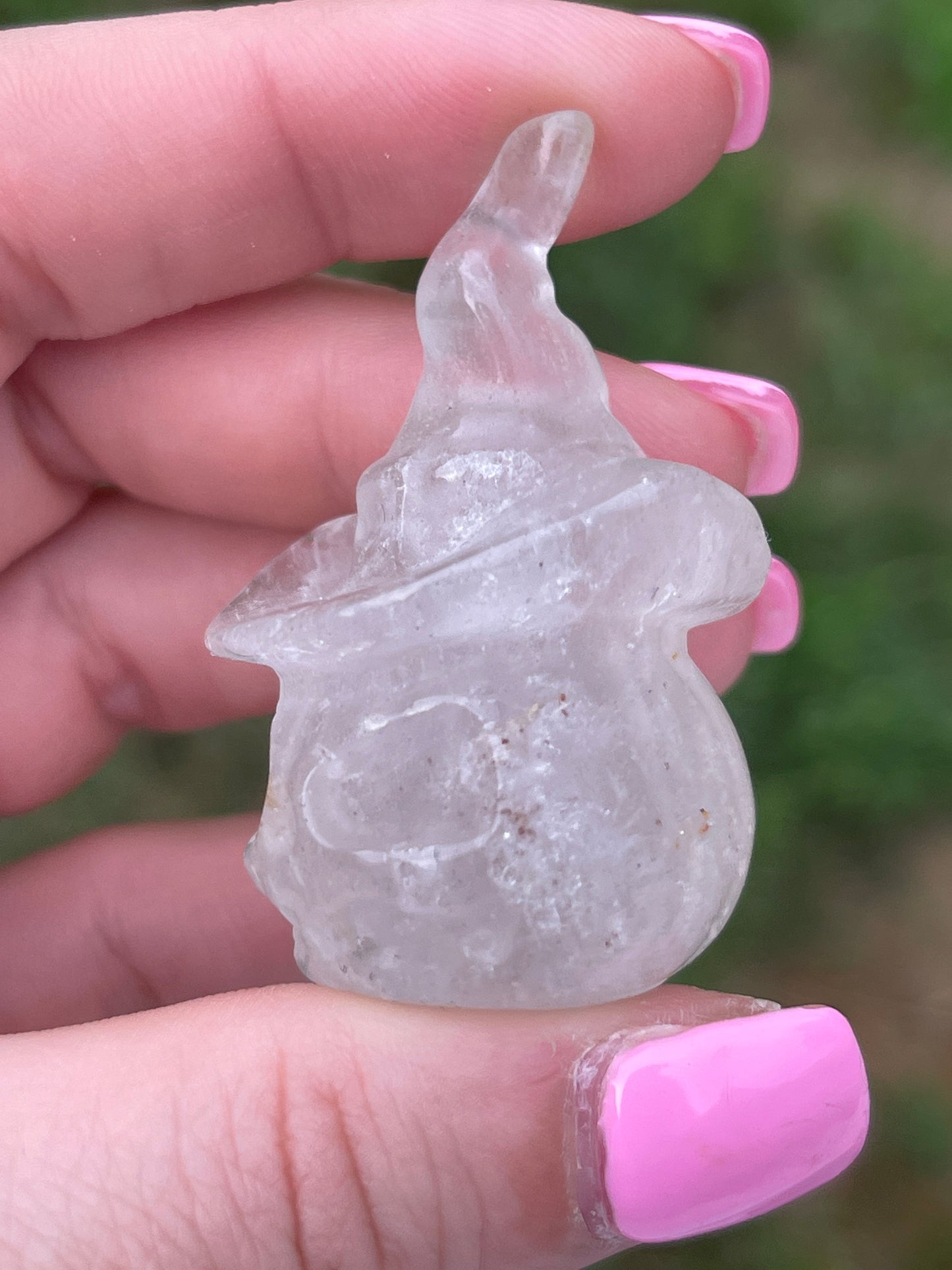 Clear Quartz Halloween Pumpkin Carving