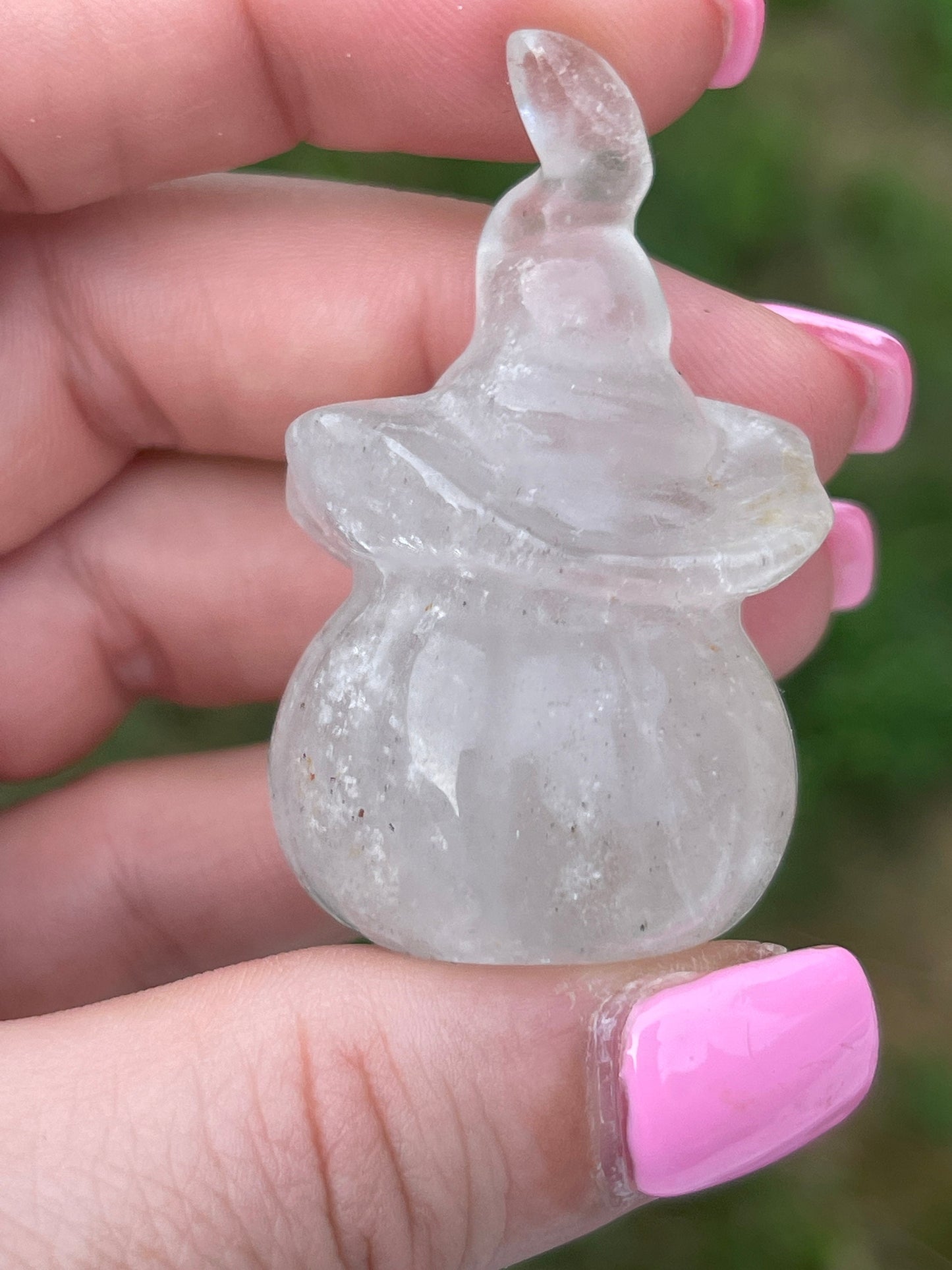 Clear Quartz Halloween Pumpkin Carving