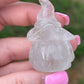 Clear Quartz Halloween Pumpkin Carving