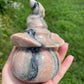 Large Calcite Pumpkin with Witch Hat