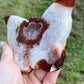 Druzy Agate Butterfly Carving