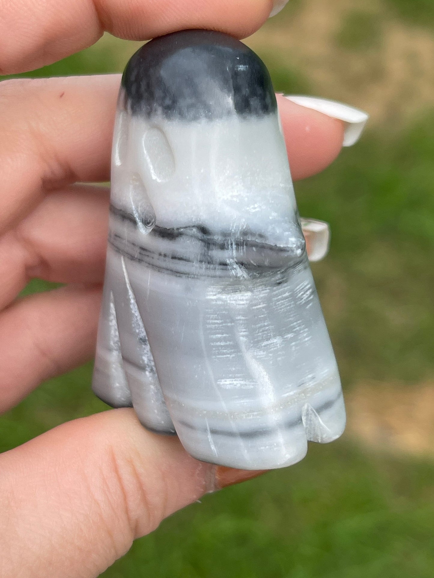 Tai Chi Jasper Halloween Ghost Carving